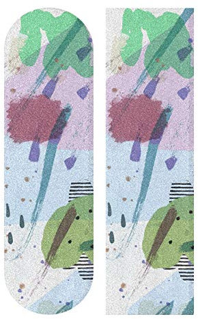 MNSRUU Skateboard Grip Tape Lines Dots Graffiti Griptape Schleifpapier für Roller Rollerboard, 22,9 x 83,1 cm