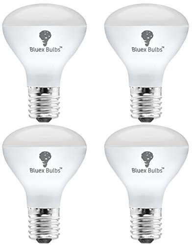 4 Pack R14 LED Bulb 4W E17 Base Mini Reflector Floodlight Light Bulb Dimmable 2700K Warm White - 40W Equivalent - e17 LED Bulb Dimmable E17 Intermediate Base Mini Light Bulbs, Curio Cabinet Light Bulb