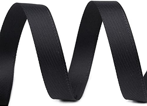 BIG-SAM Stoßband | 14 mm x 2 m | in Schwarz od. Dunkelblau | Hosenschonerband, für Hosenbeinsäume, Saumkante | aus 100% Polyester (Schwarz)