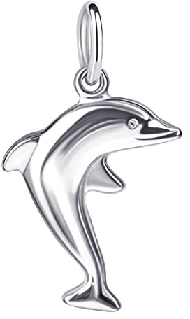 JEVELION 925 Silber Anhänger Delfin Anhänger für Damen und Kinder Kettenanhänger + Zertifikat