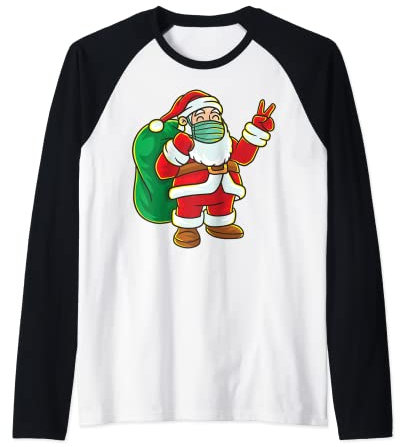 Weihnachtsmann Maske Toilettenpapier Desinfektionsmittel Raglan