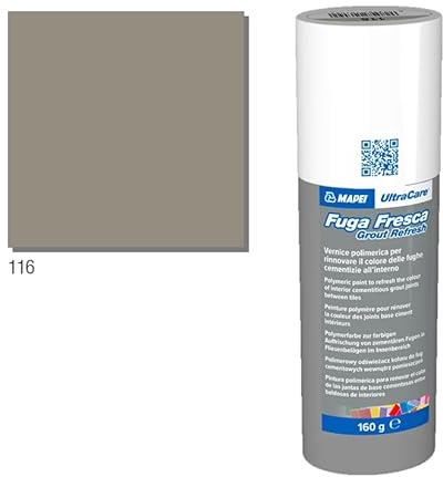 Mapei Ultracare FUGA FRESCA 116 GRIS MUSCHIO Pintura polimérica para renovar el color de las juntas de cemento Botella de 160 g.