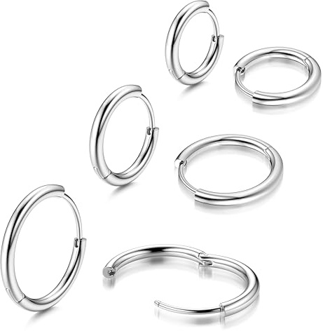 Morfetto F136 Titan Creolen 14 Karat Vergoldete Kleine Creolen Mini Huggie Ohrringe für Frauen Hypoallergene Titan Ohrringe