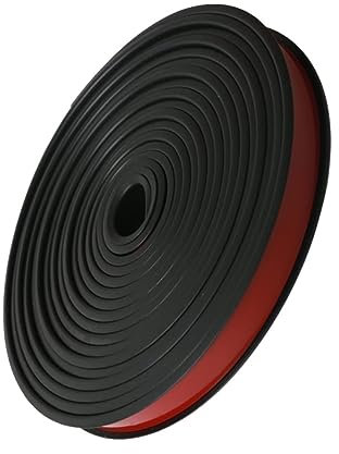 16,4 Fuß U-förmige Holzkantenleiste, selbstklebender Kantenschutz aus weichem Gummi, Kantenschutz aus Kunststoff, for die Reparatur und Restaurierung von Schränken und Holzfurnier(Black,15mm)