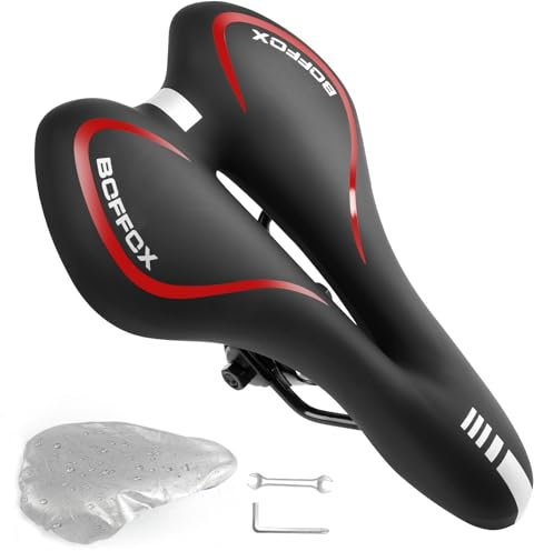 BOFFOX Fahrradsattel Herren Fahrrad Sattel: MTB Mountainbike Fahrradsitz Damen Bequem Gelsattel für Trekking Rennrad
