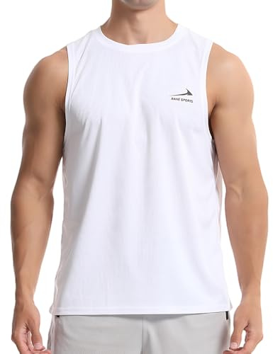 Gilet sans Manches pour Homme Course Gym Séchage Rapide Gilet Respirant T-Shirt de Sport