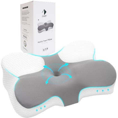 Z-hom Nackenkissen Kopfkissen, Memory Foam Kissen ergonomisches Nackenkissen Kopfkissen, Pillow Kissen für Seiten, Rücken & Bauchschläfer, Ergonomisches Seitenschläferkissen