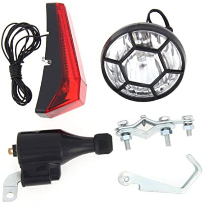 SMELEYOU Alternador Bicicletas luces conjunto para faro trasero LED seguridad Ciclismo Accesorios