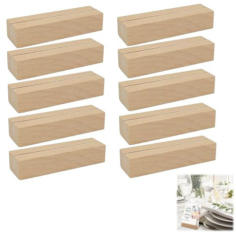 YUGUOLAN 10 Stück Tischkartenhalter Holz, Menükartenhalter Holz, Kartenständer, Postkartenhalter, Fotohalter, Für Hochzeiten, Restaurants, Bankette Und Partys Menükartenhalter