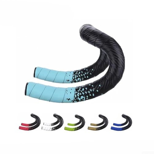 Ergonomisches Rennrad-Lenkerband, weicher Ledergriff, lebendige Farben, Endstopfen (Schwarz/Rot)