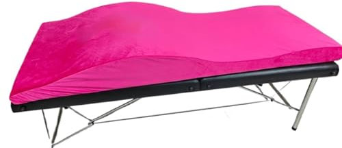 WJIAYAO Gebogene Wimpernbett Topper Wimpernmatratze und Bezug, Wave Memory Foam, Wimpernbett, Schönheitssalonmatratze, Wimpernschaum, Spa-Schönheitsbett, Gebogene Auflage(Purple Mattress)