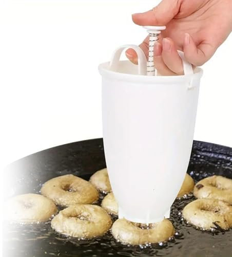 STGBCST Portable Donut-Maker Donut-Schneider Backwerkzeug Kunststoff-Teigspender selbstgemachte Frittierte Donut Form für die Herstellung von Küchengebäck