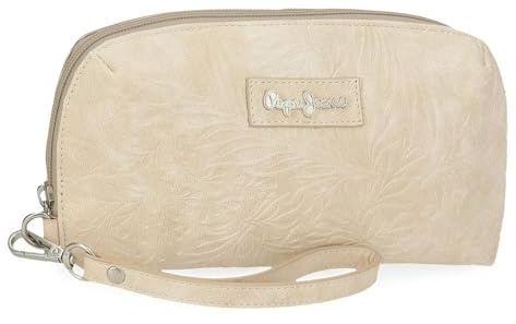 Pepe Jeans Jana Bolso de Mano Beige 20x11x4 cms Poliéster con Detalles en Piel Sintética by Joumma Bags