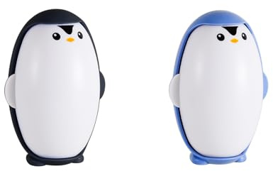 LEBEXY Wiederverwendbarer Fusselrolle 2 Stück, Waschbarer tragbarer Aufkleber Tierhaarentferner klebrige Fusselrollen Ball für Tierhaare Kleidung Haare Staub (Schwarz+blau)