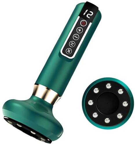 SGZIOO Massaggiatore Anti Cellulite Aspirante, Regolabile a 12 Livelli Infrarossi Vacuum Ventosa Elettrica Anticellulite per Gambe, Addome