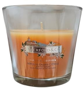 CRWP Wickford & Co Neroli & Italian Cypress Scented Candle – Limited Edition Luxury in a Glass Jar with crwp Card.