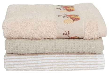 LA MALLORQUINA Pack 3 paños de Cocina 100% Algodón - Bellotas