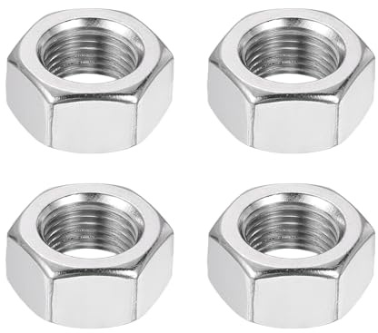 QUARKZMAN M16x1,5mm Sechskantmuttern 4 Stück 304 Edelstahl metrische | Feingewinde-Sechskantmuttern Befestigungselemente 24mm/0,94 Breite, 13mm/0,51 Höhe für Maschinenbau Automobilindustrie