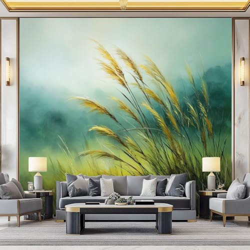 Fotomurales Pintura Naturaleza Hierba 250x175 cm Papel Tapiz Fotográfico no tejido 3D Moderna Fondo De Pantalla Mural Decoración De Pared Sala Cuarto Oficina Salón
