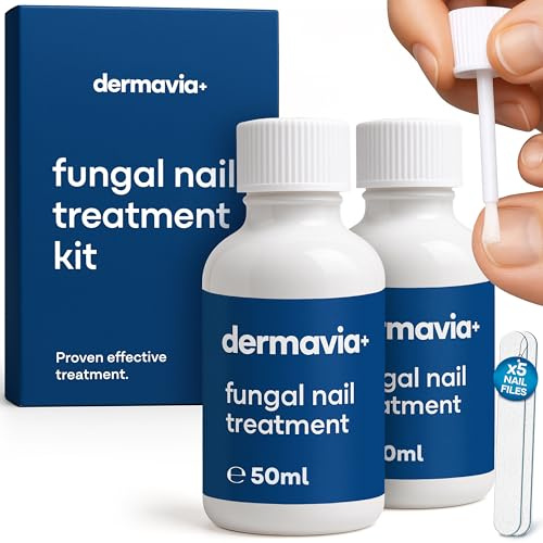 DERMAVIA+ Fungal Nail Treatment – Treats Athlete’s Foot, Ringworm, and Jock Itch – 100 ML – Suitable for Diabetics – Clinically Proven Treatment – Easy to Use with Fast Results