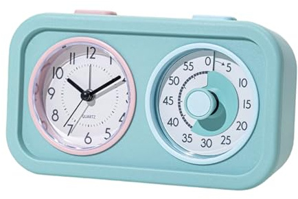 Timer di apprendimento per bambini, 17,2 x 9,8 x 4 cm, conto alla rovescia visivo, timer silenzioso con luce notturna, per bambini, aula, casa, vasino, lavarsi i denti