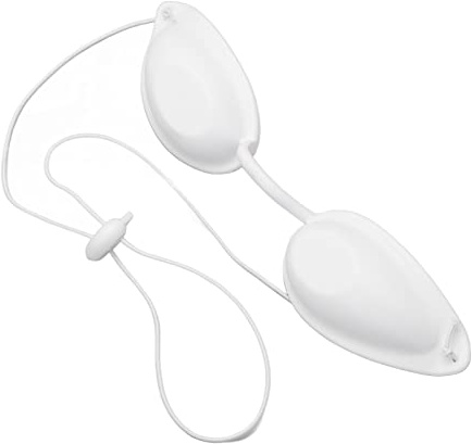 Badafaci Schönheitsbrille, Verstellbarer Sicherheits-Augenschutz mit Bequemer Nasenstützbrücke für die Behandlung Zur Haarentfernung und Augenbrauenentfernung