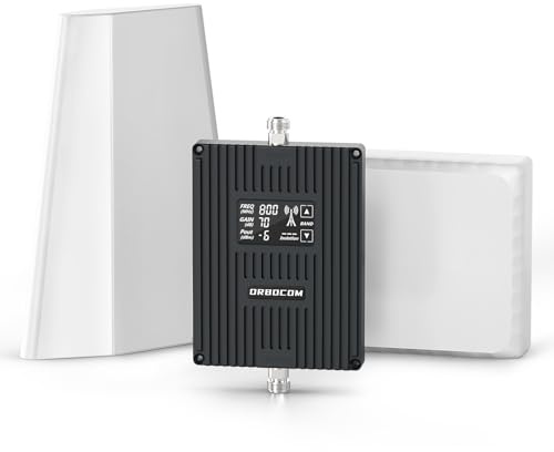 ORBOCOM Amplificateur Reseau Mobile 5G 4G 3G LTE GSM 5 Bande 1/3/7/8/20 pour Le Bureaux à Domicile Amplificateur de Signal Compatible Bouygues,Orange, SFR