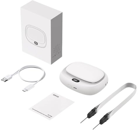 Ventilador de cuello portátil - Dispositivo de enfriamiento personal con batería de 1800 mAh ajustable de 5 velocidades | Ventilador portátil manos libres | Para ejercicios en casa, deportes al aire l