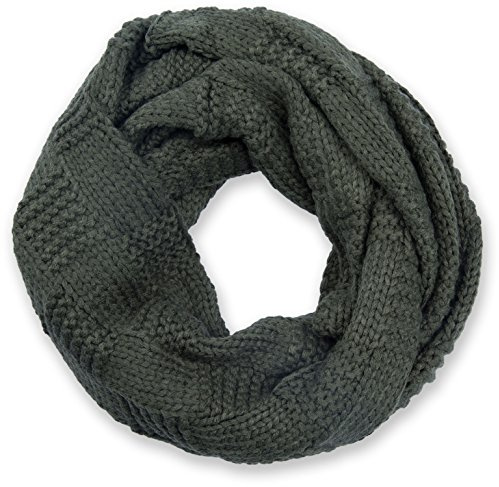 styleBREAKER Unisex Feinstrick Loop Schal Patentmuster | 64x33 cm großes Maß, weiches wärmendes und elastisches Gewebe für den Winter. Flexibel 2-mal eng um den Hals wickelbar.