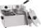 METRO Professional Friteuse double GDF3024, Fryer électrique inox, 2 x 4 L, Appareil de cuisson pour frites, huile, professionnel