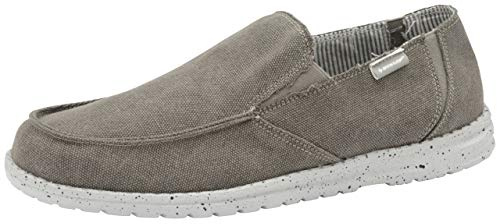 DUNLOP Mens Soft Padded Casual Comfy Canvas Slip On Lightweight Outdoor Shoes