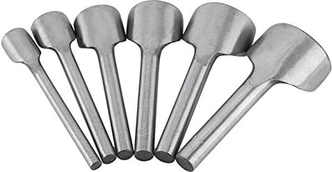 Juego de cortadores semicirculares de 6 piezas, herramientas de perforación de semicírculo con correa de cuero de corte de correa de punzón de carft semicircular de cuero DIY para coser cuero en casa