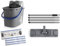 EASY WASH Kit lavapavimenti professionale - Secchio con strizzatore + Telaio pieghevole + Panno Mop microfibra + Manico cm.140