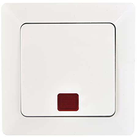 HEITECH Wechselschalter mit Kontrollleuchte, UP, AC250V/ 10A IP20