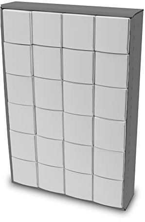 itenga Adventskalender 32,5x21cm zum Füllen 24 Schachteln zum Befüllen Würfel Form 5x5cm weiß zum Selber Befüllen