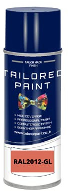 RAL 2012 - Vernice spray opaca arancione salmone per legno, metallo, plastica, PVC, UPVC, fasce - per interni ed esterni