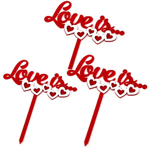 10 Stück Acryl Liebe Valentinstag Dessert Essen Kuchen Topper Hochzeit Dekorationen für Kuchen Dekorationen Valentinstag Hochzeit Party Urlaub Supplies
