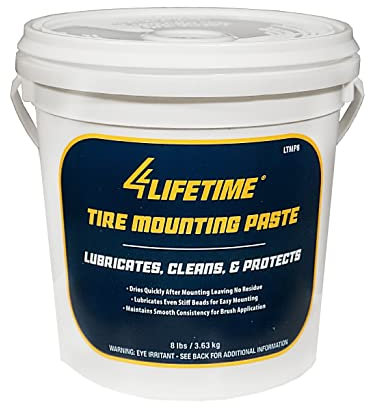 4LifetimeLines Pasta de montaje de neumáticos – Lubricante biodegradable de cuentas de 8 libras para motocicleta, bicicleta, coche, camión y ATV – Funciona en ruedas de perfil bajo, de aluminio y