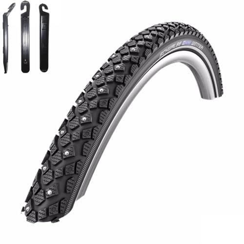 1 x Schwalbe Winter Fahrradreifen K-Guard Reflex Winterreifen 42-622 (28 x 1,60) inkl. 3 Reifenheber