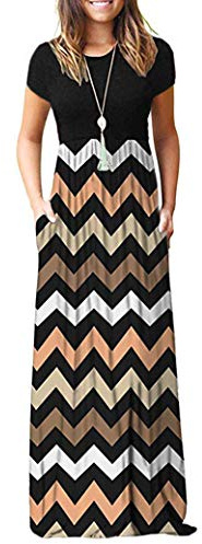 AUSELILY Maxi Dress for Women - Summer Casual Long Dresses for Ladies with Pockets