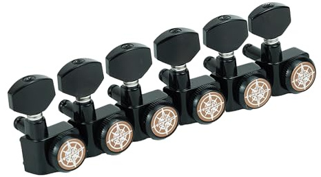 Guyker 6 In-line Guitar Locking Tuners – 1:18 Locking Tuning Key Pegs Tuners – Black