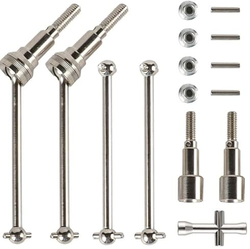 HAIBOXING 1/16 Scale RC voitures mises à niveau Pièces de rechange en métal arbres d'entraînement (avant et arrière) Convient pour 16889 (M16105+M16106+M16107+T002)