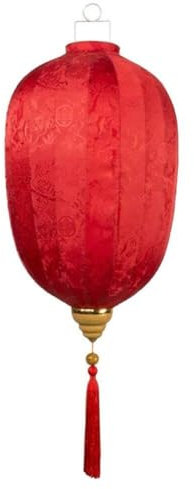 Retro Orientalische Chinesische Japanische Hängende Laternen Rote Ovale Seidenlaternen Für Neujahr Chinese Spring Festival Hochzeitsfeier Dekoration