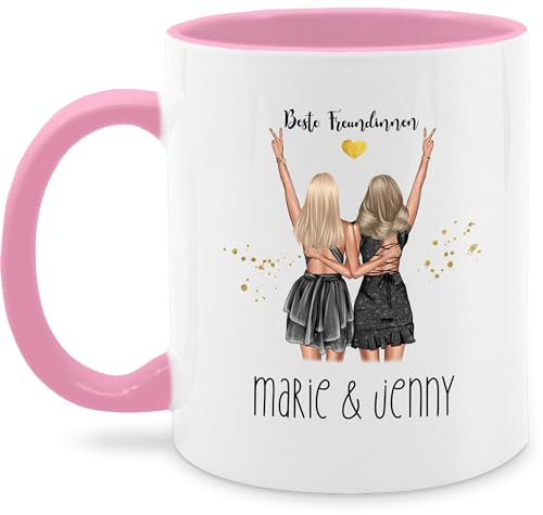 Tasse Tassen 325ml - Party Freundinnen Geschenk Beste Freundin Geschenkidee Best Friends I Schwestern I Mädels Freundschaft I Geburtstag I Weihnachten - 325 ml - Rosa - freundschafts geschenke frau