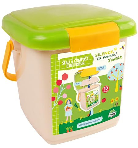 PLANETE PLANTE - Compostaje de residuos orgánicos - Silencio, Crece - 170637SP - Polipropileno - Jardín - Naturaleza - Planta - Flores - Juego para niños - A Partir de 4 años