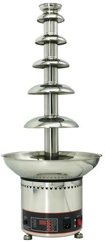 AINITAIFENG Máquina eléctrica de Fuente de Fondue de Chocolate, Cascada de fusión, calefacción Comercial Grande de Acero Inoxidable, Digital para Fiestas, reuniones Familiares, Bodas (6 Capas)