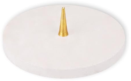 FRITZ COX Kerzenhalter in Kalksteinoptik | für Kerzen bis zu 13 cm Ø | mit Dorn für sicheren Halt | hochwertiger, Italienischer Feinstein | Eleganz für Dein Zuhause | 14 cm