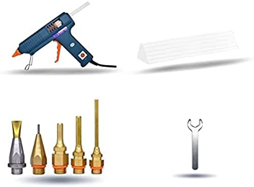 Pistola per colla a caldo senza fili Pistola per colla a caldo da 150 W con controllo della temperatura Utilizzare stick di colla da 11 mm Ugello in rame puro per fai da te domestico, artigi