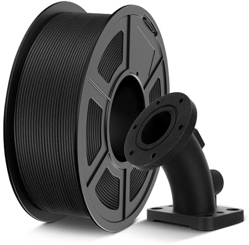 TECBEARS PETG CF Filament 1.75 mm with 10% Carbon Fibre, Stärker Zähigkeit PETG 3D Drucker Filament, Leicht und langlebig, 1kg Spule, Maßgenauigkeit +/- 0,02 mm, Kompatibel mit FDM Drucker, Schwarz
