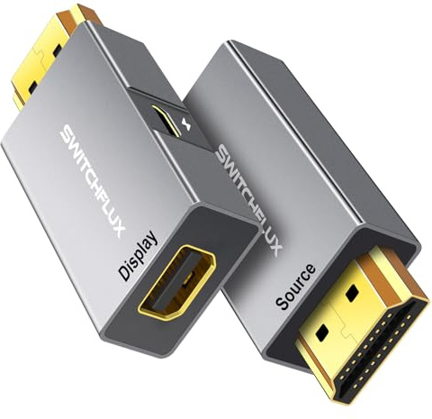SWITCHFLUX HDMI to Mini DisplayPort Adapter [1 Pack], 4k@60Hz HDMI (Source) to Mini DP (Display) Adapter, Male to Female Converter Compatible with PC, Graphics Card, Laptop, Xbox, PS5